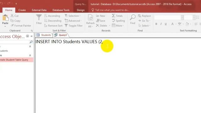 Mesimi 2 SQL & ACCESS INSERT INTO VALUE смотреть онлайн