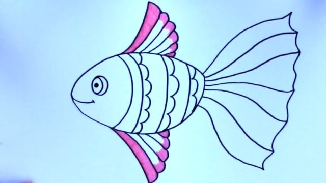 Как нарисовать симпатичную рыбку. How to draw a fish | Art School смотреть онлайн