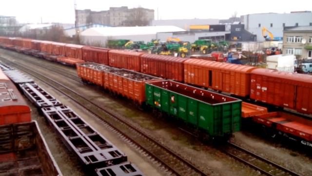 Поезд без головного вагона! Cтанция Vesse, товарно-пассажирская,Таллинн, смотреть онлайн