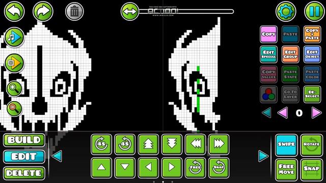 Gaster Blasters Speed Build - Geometry Dash - Sans Fight