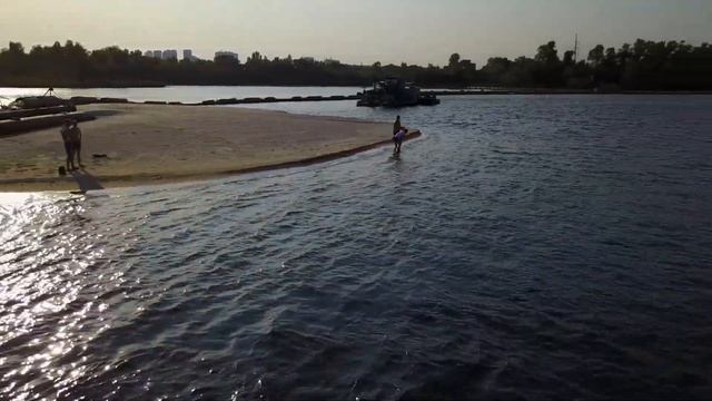 Аеросьемка фонтаны на Днепре, Fountain Jet Ski Mavic Aerial Kiev смотреть онлайн