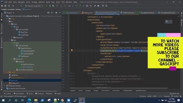 Selenium Cucumber Framework - Use Maven Cucumber Reporting Plugin to generate Extended HTML Reports смотреть онлайн