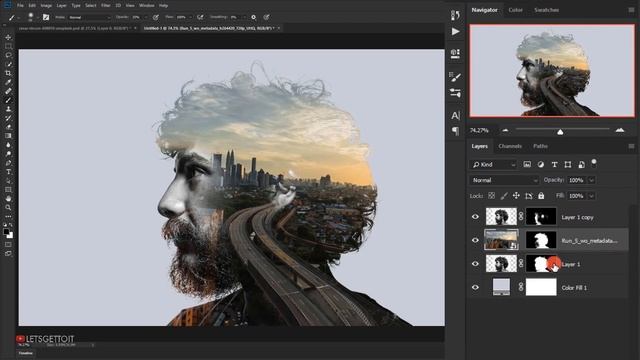 Double Exposure Cinemagraph - Photoshop Tutorial смотреть онлайн
