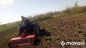 Работа ДТЗ с почвофрезой 1GQN-150с