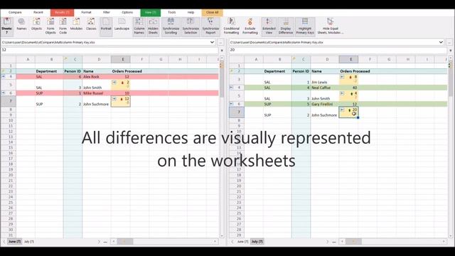 Compare two Excel workbooks in xlCompare смотреть онлайн