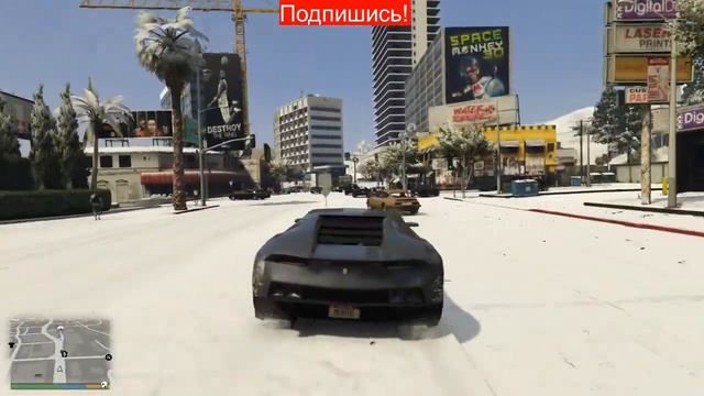 Поздравления от Франклена В GTA 5 зимой!!! смотреть онлайн