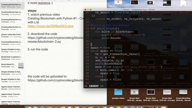 Creating Blockchain with Python #2 - Adding New Transaction смотреть онлайн