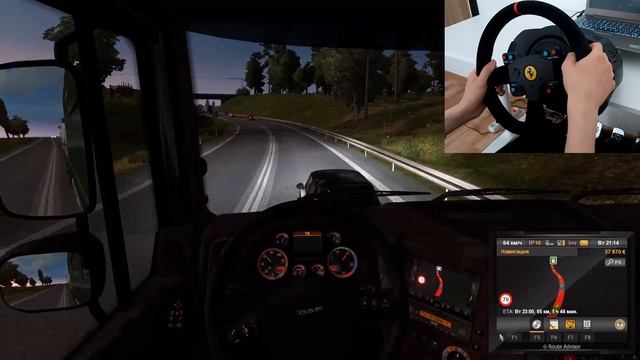 ETS 2 Везу цистерну с топливом. Руль+педали Thrustmaster. I am carrying a tank with fuel. смотреть онлайн