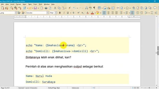 Struktur data object PHP смотреть онлайн