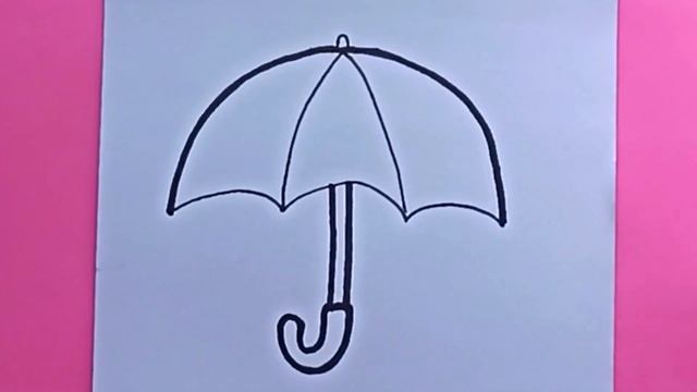 Easy Umbrella Drawing, Painting And Colouring For Kids, Toodles Ideas For Kids,