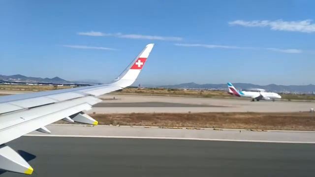 Эль-Прат (Барселона). A321 SWISS. Взлёт смотреть онлайн