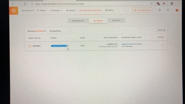Nicehash Cloud Mining - Cobain Aaah...