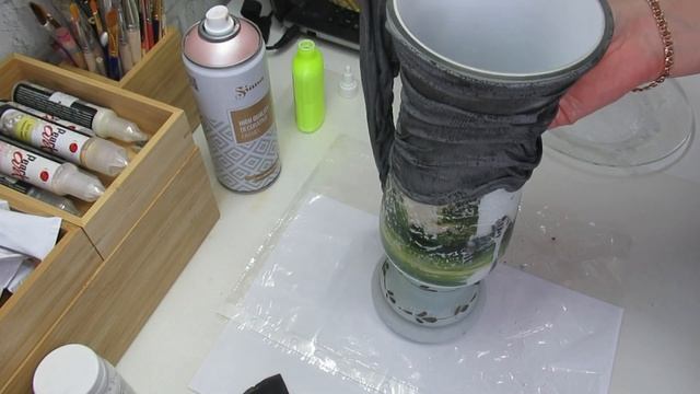 Переделка старой вазы, декор тканью! смотреть онлайн