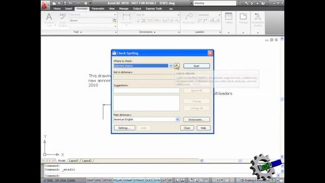 AutoCAD 2010 Tutorials Part 9 Annotation Tools смотреть онлайн