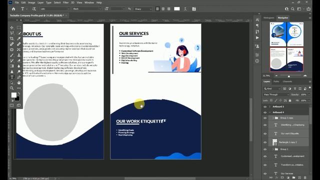 Design Amazing Company Profile | Photoshop CC смотреть онлайн