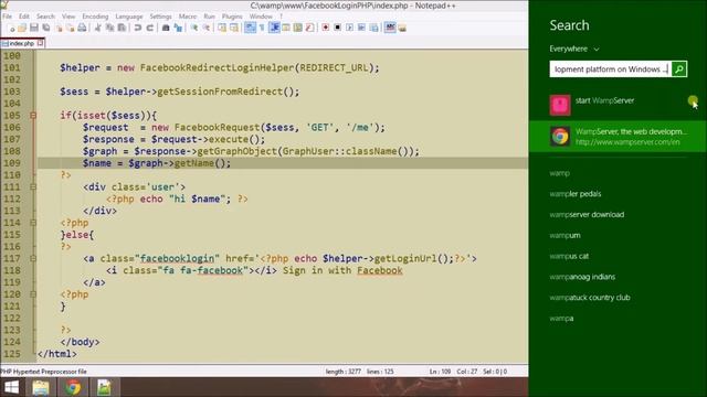 PHP Facebook Login Tutorial Using Facebook SDK 4.0 смотреть онлайн