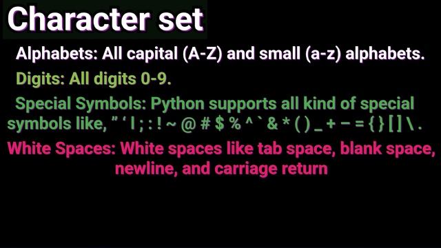 Character set in python | digits | whitespace | ASCII and unicode | special symbols смотреть онлайн
