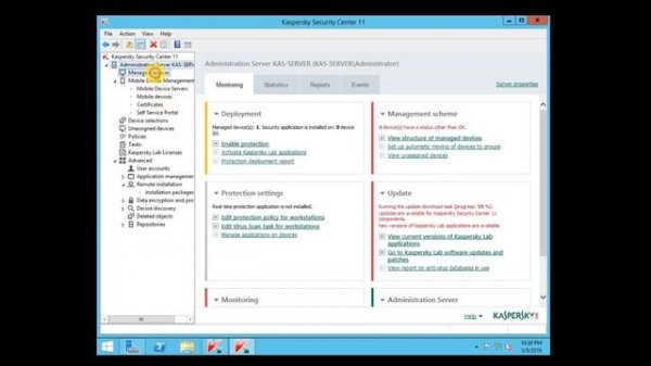 how to install kaspersky security center 11 administration server