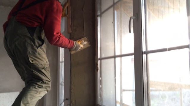 Штукатурка откосов без маяков, известковый раствор. смотреть онлайн