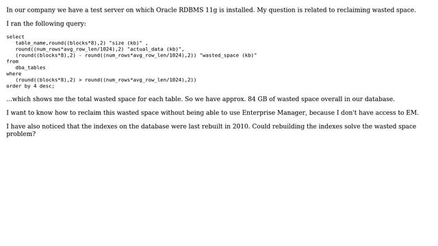 Databases: Reclaim Database Wasted Space смотреть онлайн