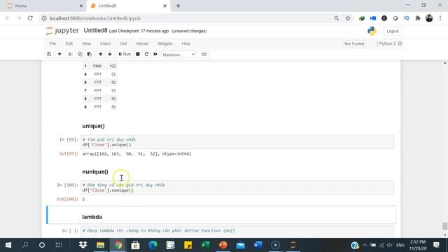 Lesson 31 - Một số Pandas Operations cơ bản смотреть онлайн