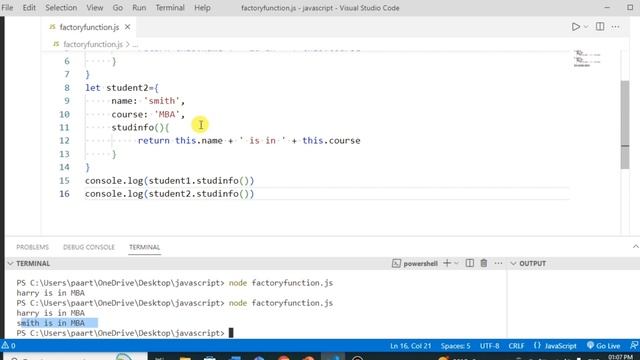 #19: JavaScript Tutorial | Factory Function in JavaScript смотреть онлайн
