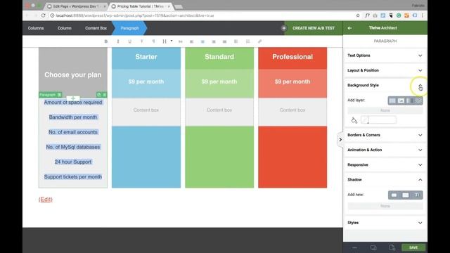 How To Design A 'Simple' Pricing Table In WordPress Using Thrive Architect (Part 1) смотреть онлайн