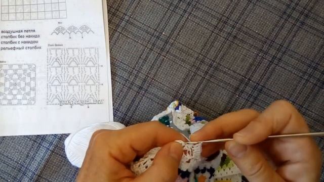 Летняя кофточка бабушкин квадрат с ажуром. Часть 2
