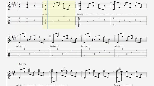 Scarborough Fair TAB - fingerstyle guitar tabs (PDF + Guitar Pro) смотреть онлайн