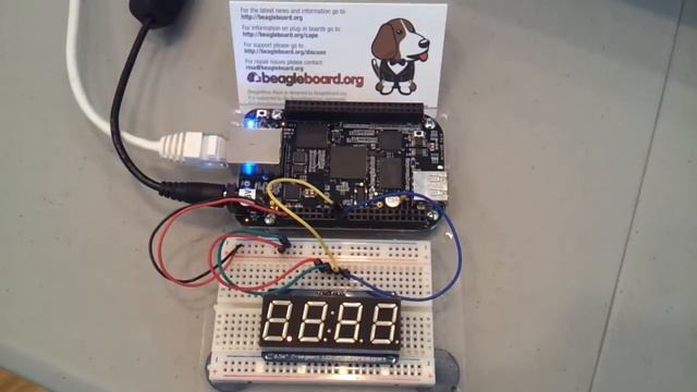 Adafruit 7 segment connected to BeagleBone Black смотреть онлайн