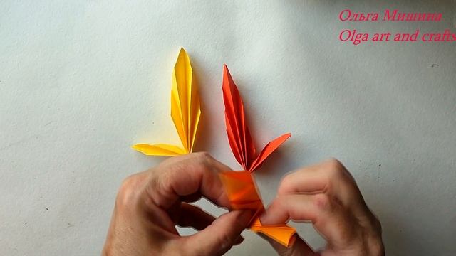 Как просто сделать кленовый лист оригами. Осенние поделки. DIY paper leaves. Autumn rafts смотреть онлайн