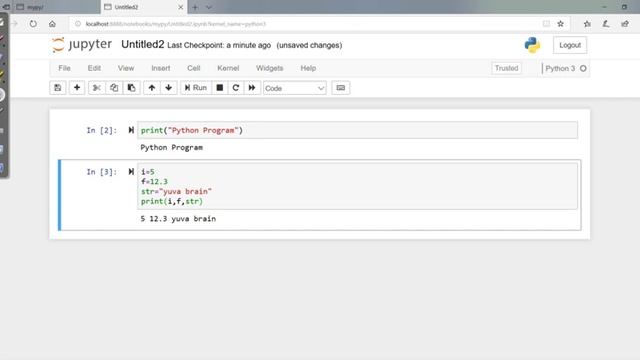 How to write First Python Program using jupyter Notebook смотреть онлайн