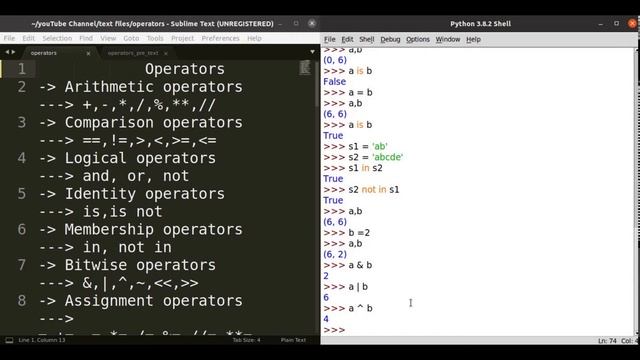 Operators in Python part-3 in detail смотреть онлайн