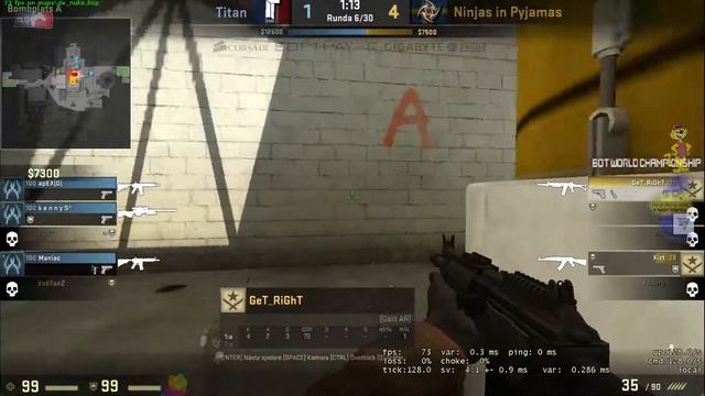 CS:GO Bot World Championship 2015 April 30th (Titan vs. NiP) - 1 / 8 смотреть онлайн