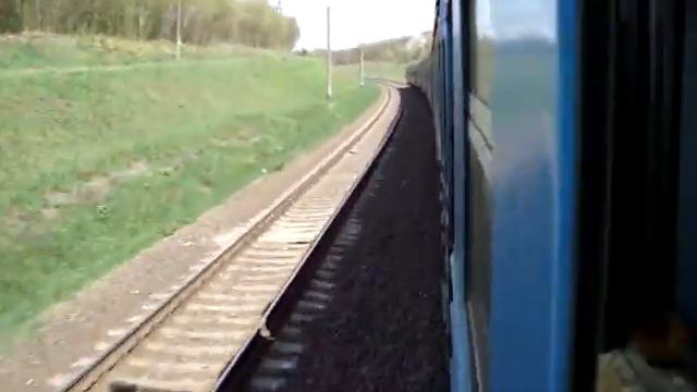 З вікна електропоїзда ЕД9М-0060 №6304 Жмеринка-Козятин. Яришівка - Веселка. 23.04.2014 смотреть онлайн