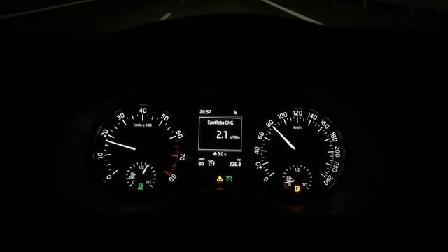 Skoda Octavia 3 1.4 G-TEC CNG Consumption - Out Of City