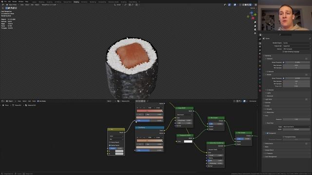 How to create sushi in blender with Geometry Nodes! | Blender tutorial смотреть онлайн