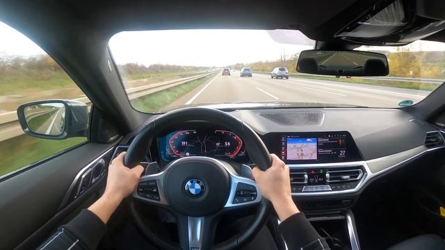 BMW 430i G22 – 2.0 L 258 PS POV DRIVE ON GERMAN AUTOBAHN | BRATUR