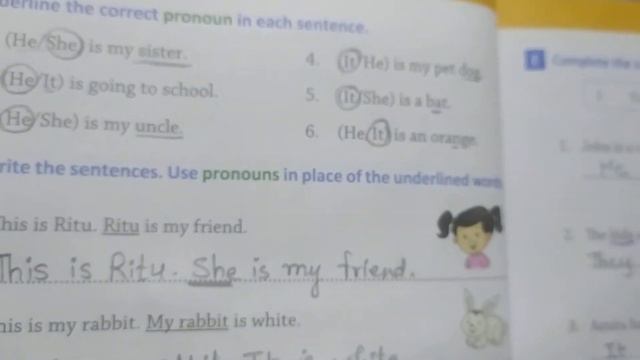 Grade 1 - English Grammar - Ch. 4 - "Pronouns" - Part 3 - Ex. C & Ex. D смотреть онлайн