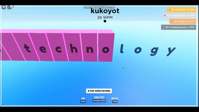roblox typing game смотреть онлайн