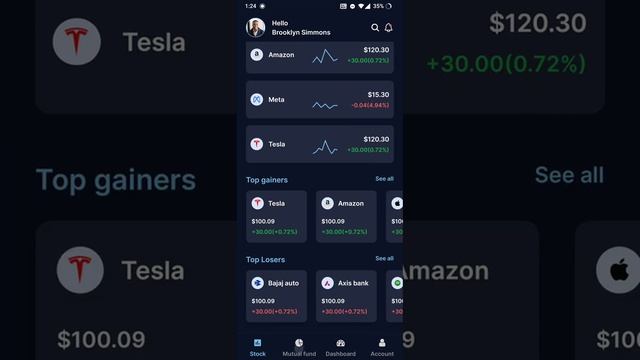 Stock & Mutual Fund Investment App UI in React Native смотреть онлайн