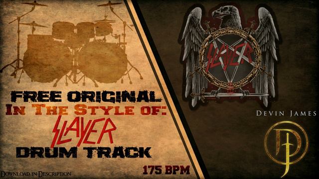 Slayer Styled Free Original Drum Track - 175 BPM (FREE DOWNLOAD) смотреть онлайн