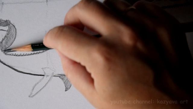 Штрихую динозавра Мозазавр карандашом 6B. Часть 2: Как нарисовать Мозазавра.