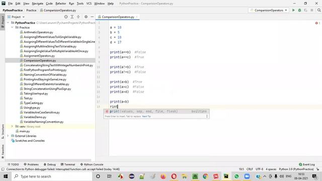 Comparison Operators in Python (Selenium Python - Session 46) смотреть онлайн