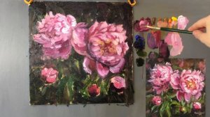 Пионы маслом мастер класс