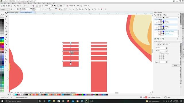 Retro Striped Gradient Text Effect Tutorial | Block Shadow Tool | CorelDraw | Tutorial Series | 004 смотреть онлайн