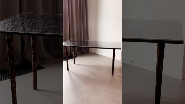 Stunning table design with the burned wood technique! 🪵 смотреть онлайн