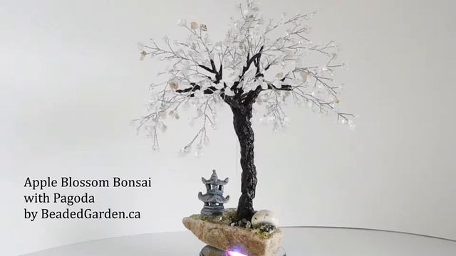 Apple Blossom Bonsai with Pagoda (Crystal & Rose Quartz) смотреть онлайн
