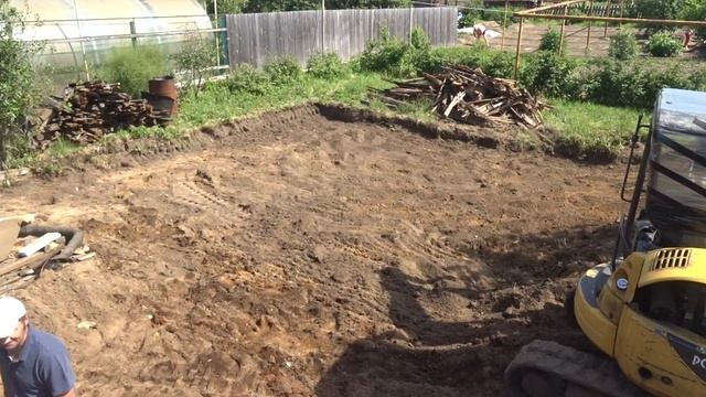 Котлован под плиту за 4.5 часа мини экскаватором