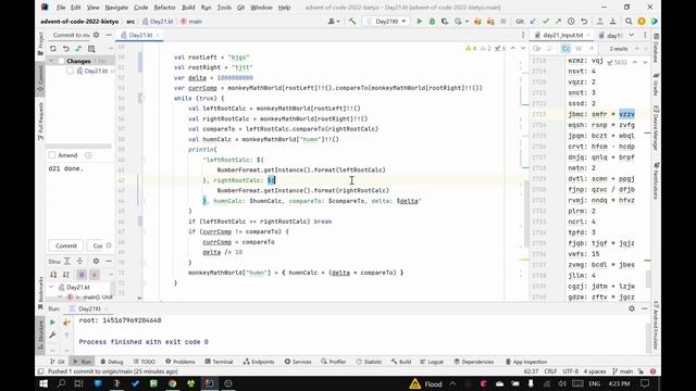 Advent of Code 2022 - Day 21 Solution Walkthrough [Kotlin] смотреть онлайн